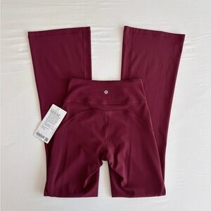 NWT lululemon Groove No Line HR Flared Pant *Heart Burgundy Bay Size 4